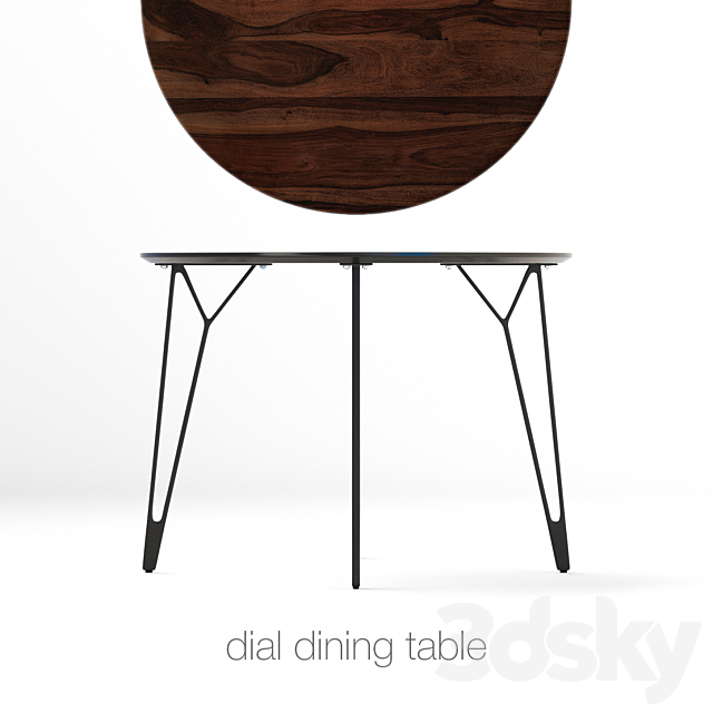 CB2 dining group 3DS Max Model - thumbnail 3