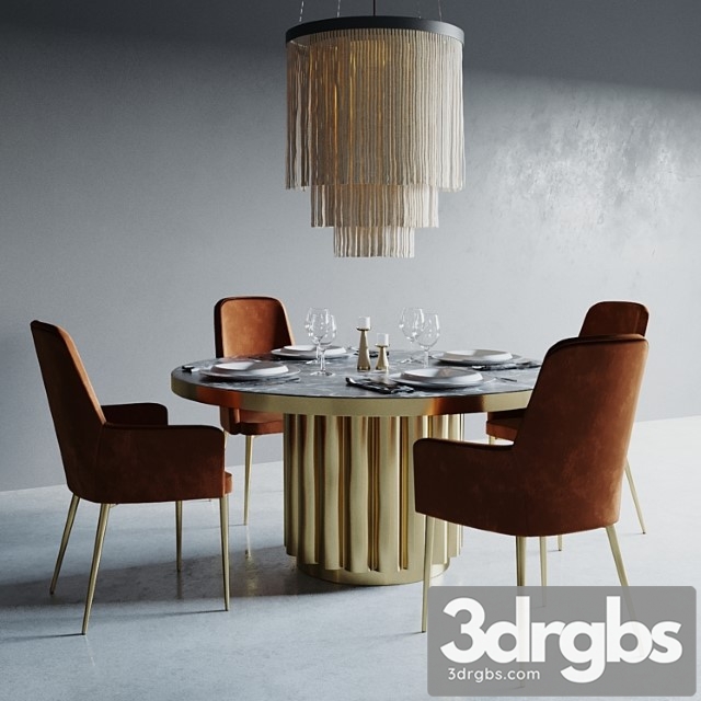 Cb2 dinning set 2 3dsmax Download - thumbnail 1