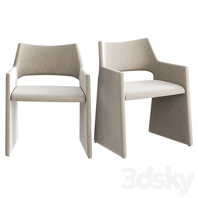 CB2 Dinning Set 4 3DSMax File - thumbnail 3