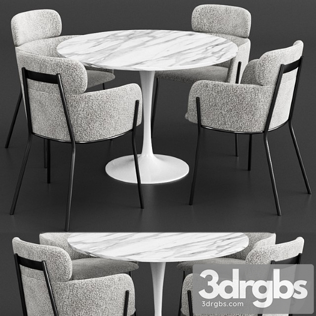 Cb2 & knoll dinning set - thumbnail 1