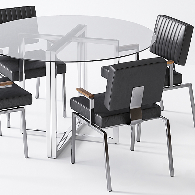 CB2 Krall chair. Silverado table 3DSMax File - thumbnail 2