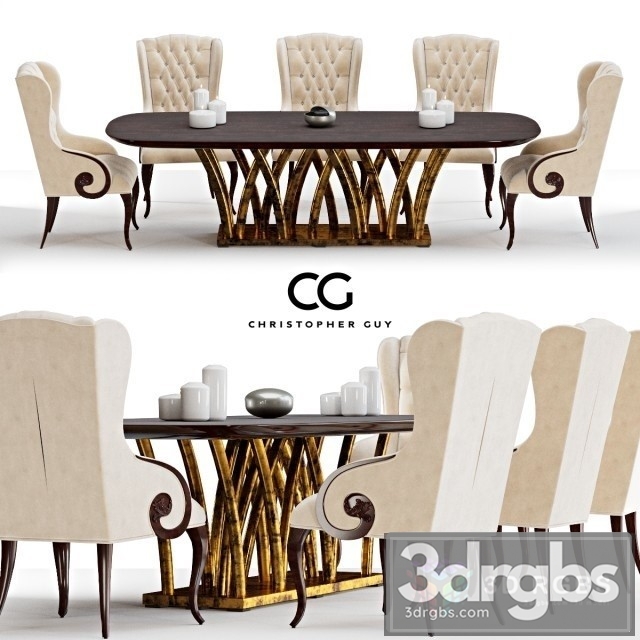 CG Rain Forest Table and Chair 3dsmax Download - thumbnail 1