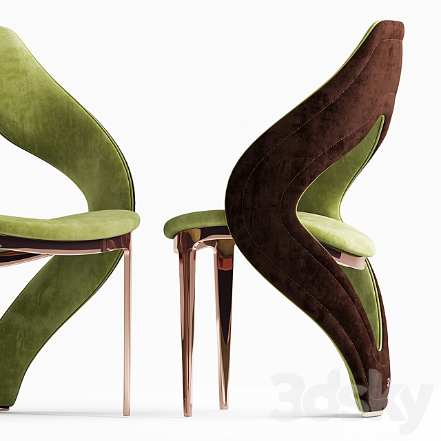 Chair and table elve luxury 3DS Max Model - thumbnail 4