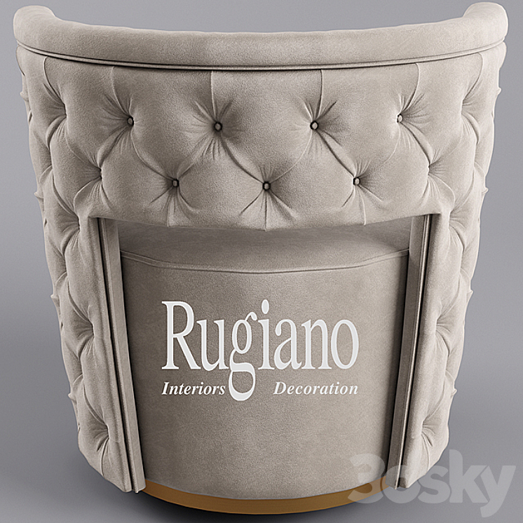 chair and table rugiano Giotto 3DS Max - thumbnail 2