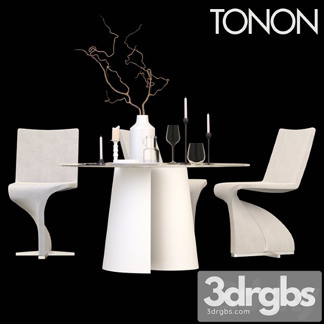 Chair and table tonon twist 2 3dsmax Download - thumbnail 1