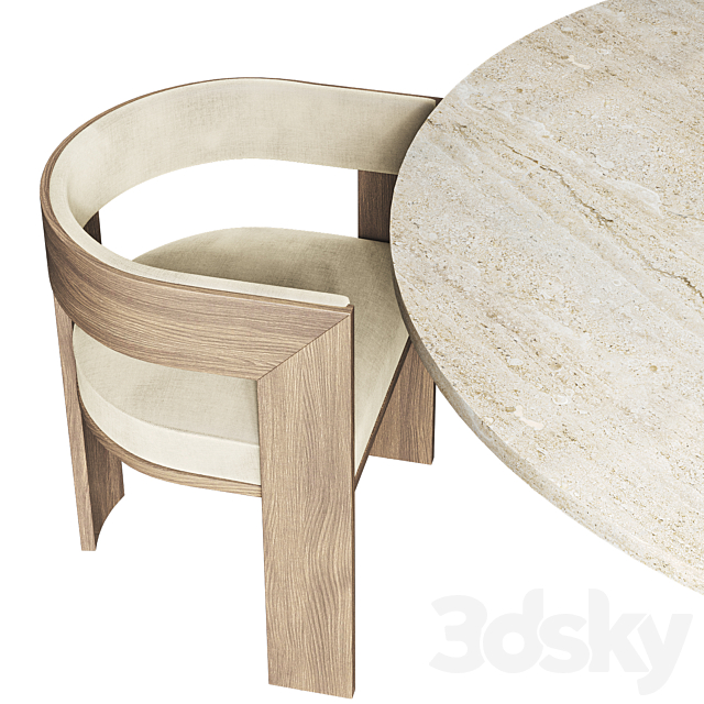 Chair ASPEN Table VELLAH 3ds Max - thumbnail 3