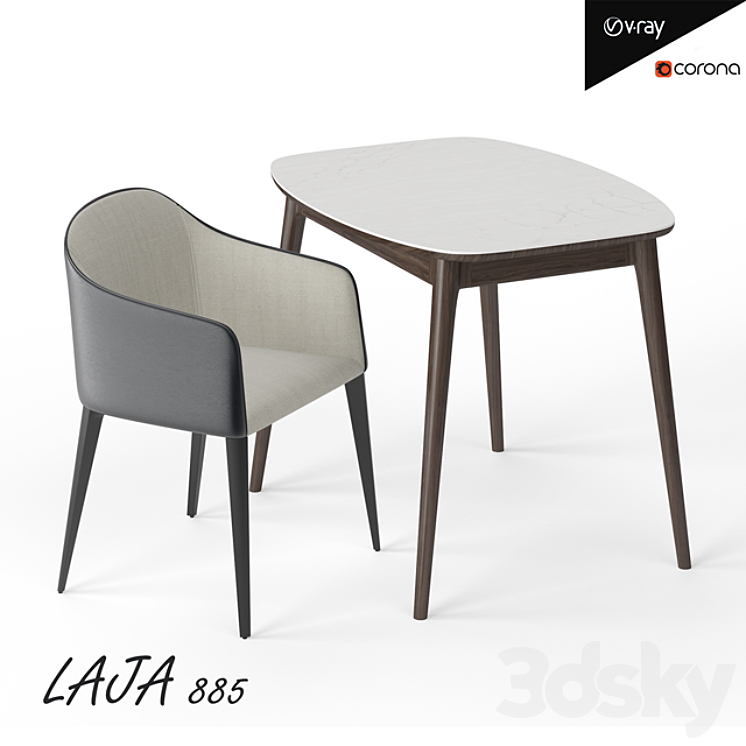 Chair LAJA 885 3DS Max - thumbnail 1