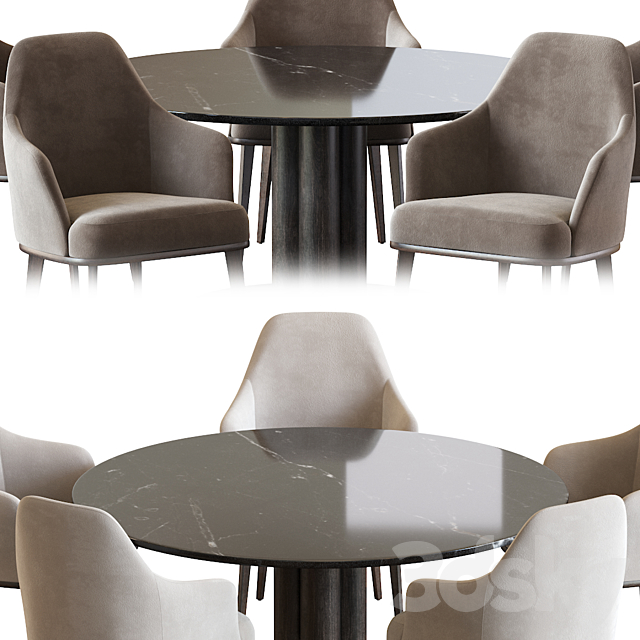 Chair Liam and Goya Arflex Table 3DSMax File - thumbnail 3