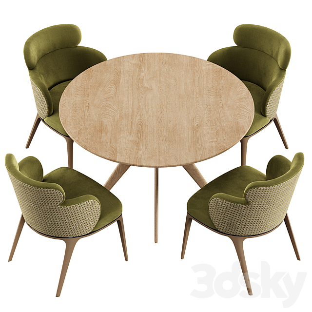 Chair Maly Konyshev PALAIS ROYAL Table Clark Table 3DS Max Model - thumbnail 6