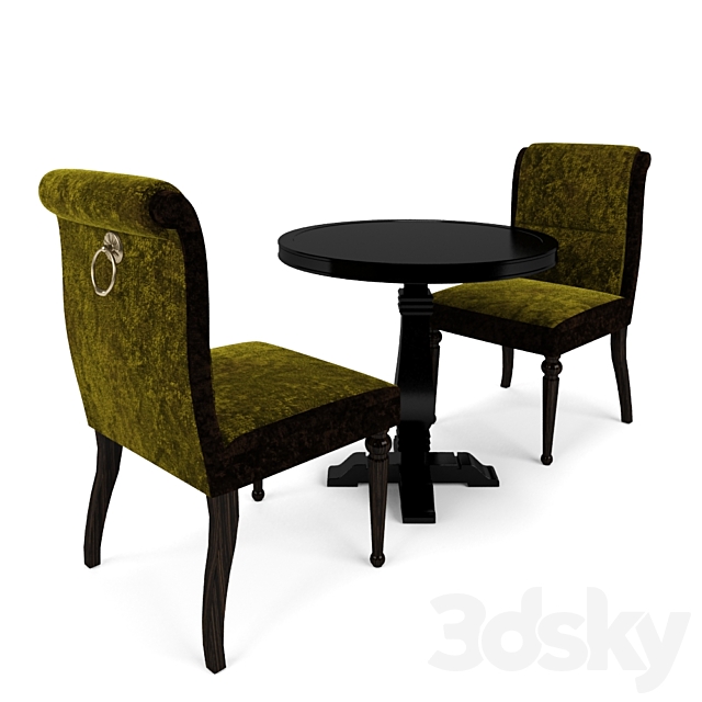 Chair + Table 3DSMax File - thumbnail 1