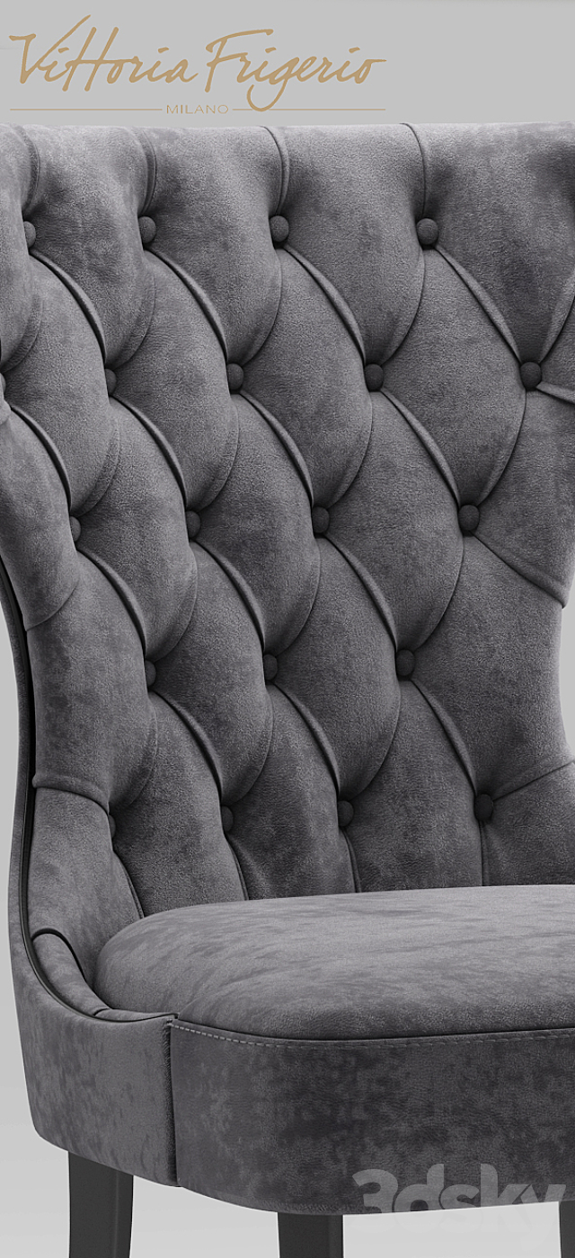 Chair vittoria frigerio Adda Capitonne Grimaldi 3DSMax File - thumbnail 3