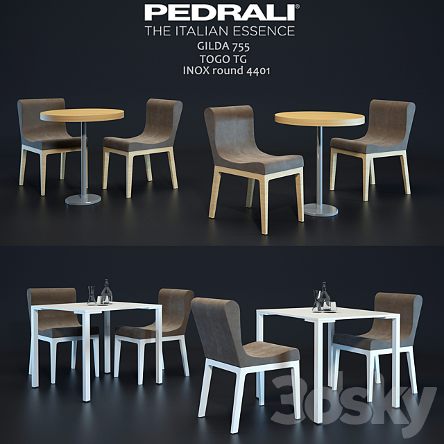 Chairs and tables 3DSMax File - thumbnail 1