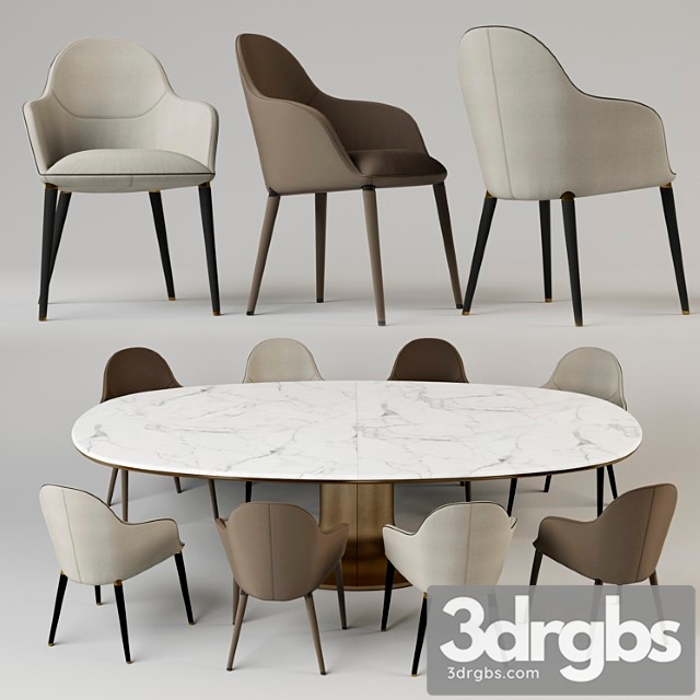 Chairs giorgetti selene. table giorgetti mizar 2 3dsmax Download - thumbnail 1