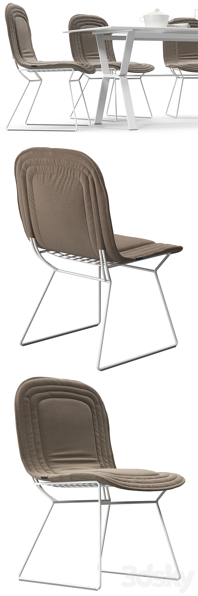 CHAPEAU chair DEER table 3DS Max Model - thumbnail 2