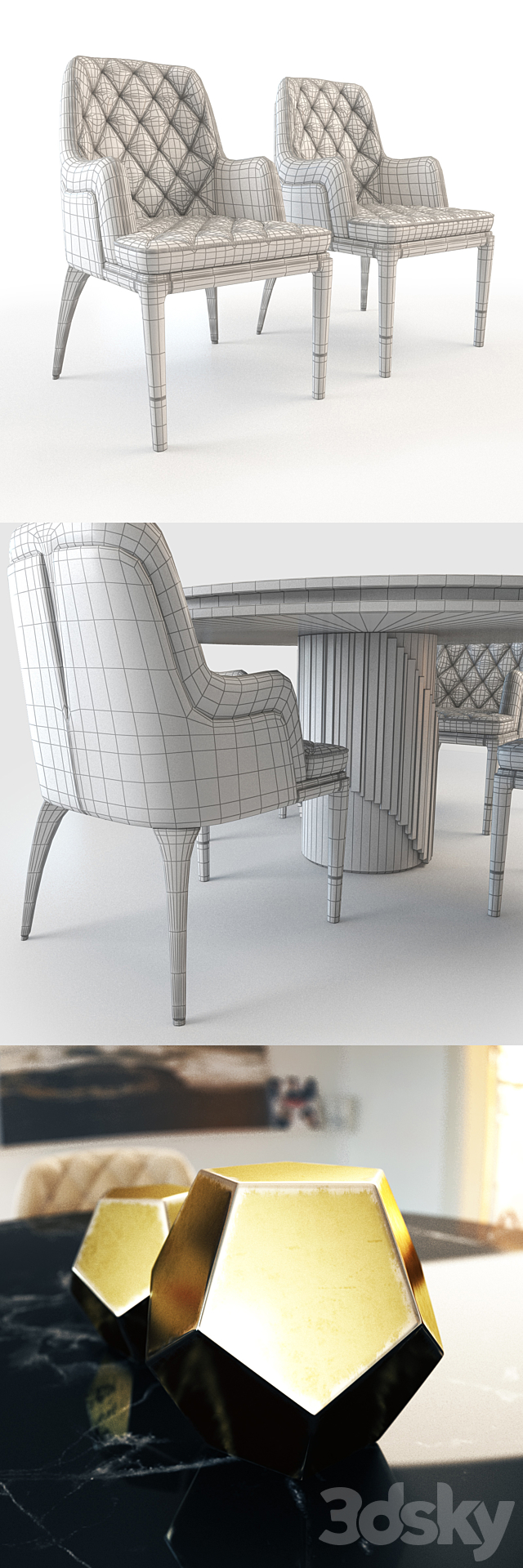 Charla chair and Littus table 3DSMax File - thumbnail 3