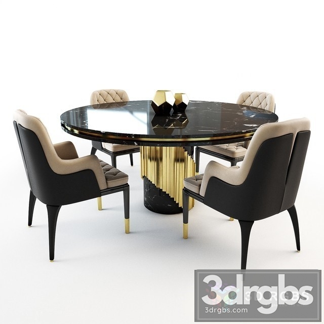 Charla Chair Littus Table 3dsmax Download - thumbnail 1