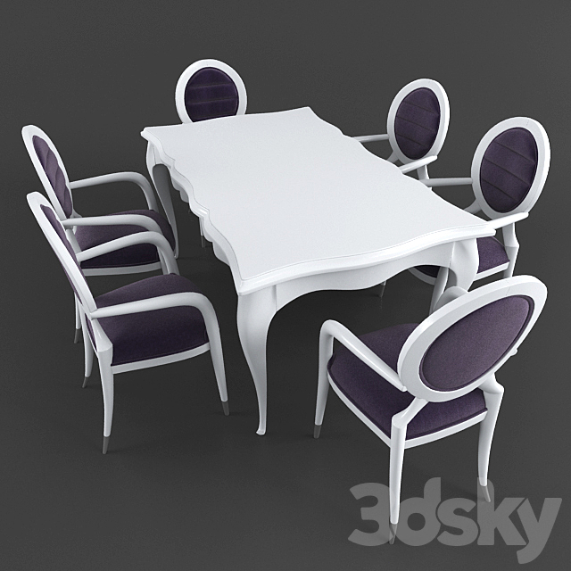 Classic table 3DSMax File - thumbnail 2