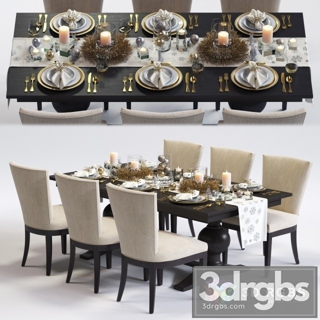 Clayton Winnetka Dining Set 3dsmax Download - thumbnail 1