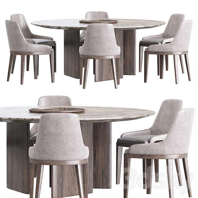 Cleo Chair and Dining table 3DS Max Model - thumbnail 3