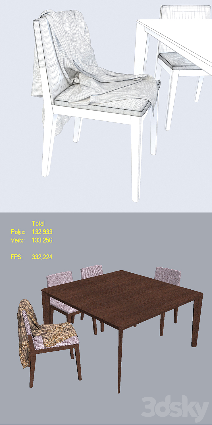 Cliff table and chair Elekta (Alf + Dafrè) 3DS Max - thumbnail 2