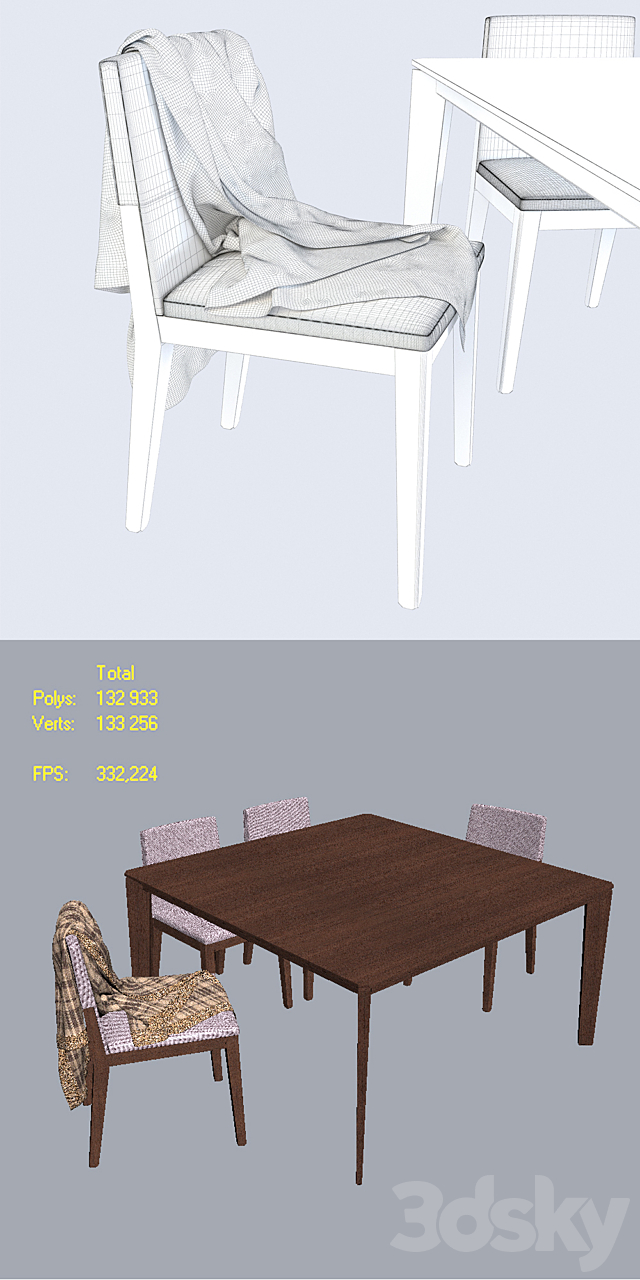 Cliff table and chair Elekta (Alf + Dafrè) 3DSMax File - thumbnail 2