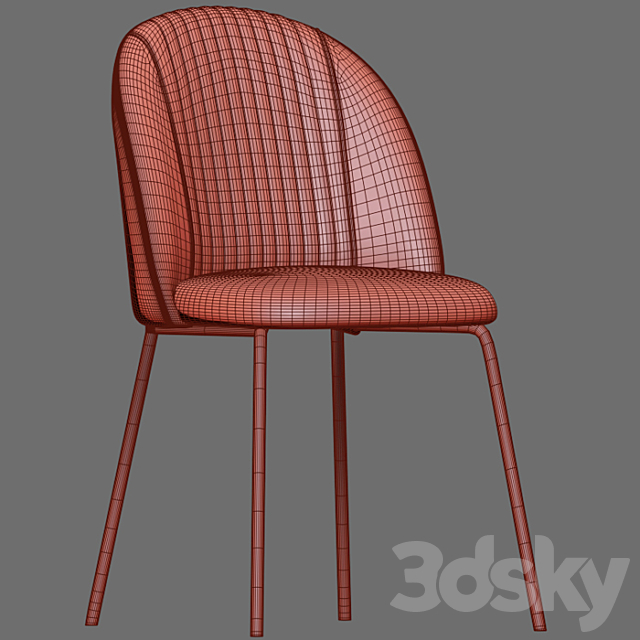 Cloyd Dining Chair Table 3DS Max Model - thumbnail 5