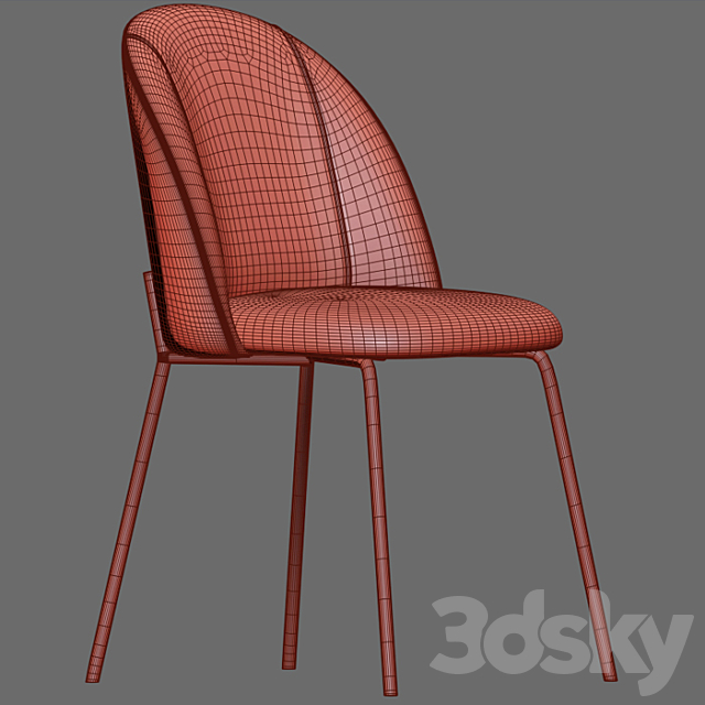 Cloyd Dining Chair Table 3DS Max Model - thumbnail 6