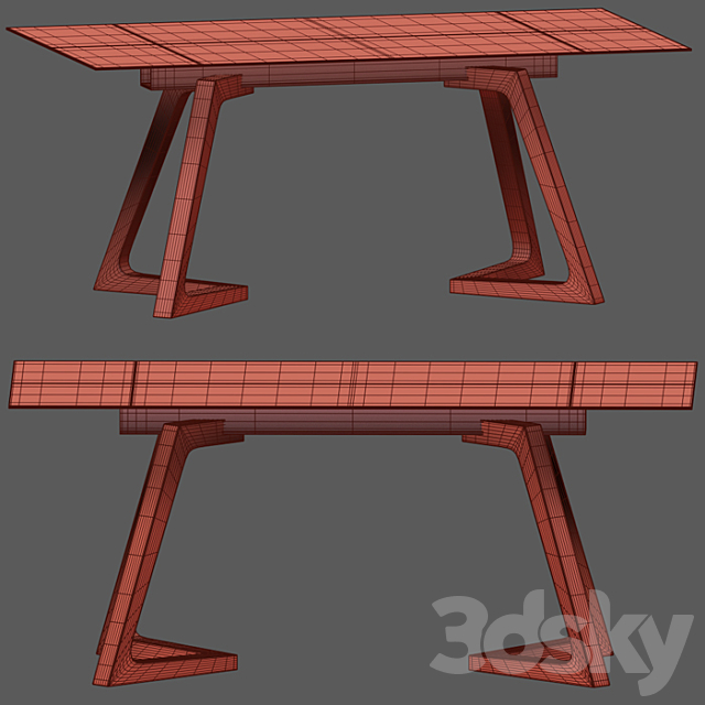 Cloyd Dining Chair Table 3DS Max Model - thumbnail 7