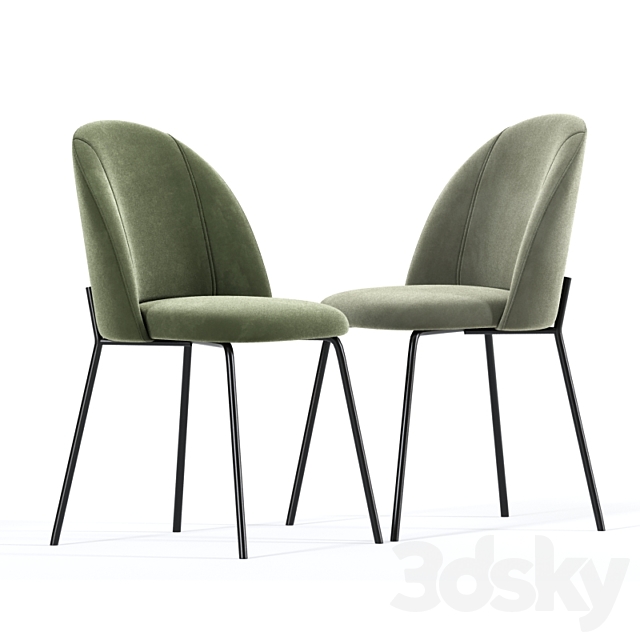 Cloyd Dining Table Chair Collection 3DS Max Model - thumbnail 2