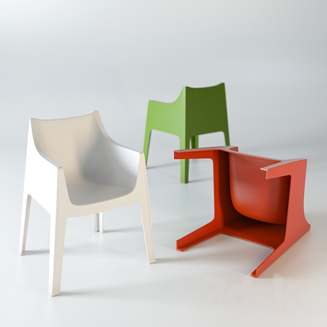 Coccolona divano & Chair 3ds Max - thumbnail 2