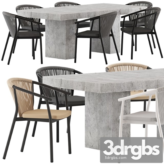 Coco republic abbott dining table and marco chair - thumbnail 1