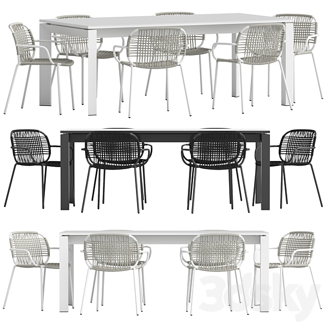 Coco Republic Houston Table and Botero Chair 3DSMax File - thumbnail 2