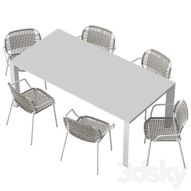 Coco Republic Houston Table and Botero Chair 3DSMax File - thumbnail 4