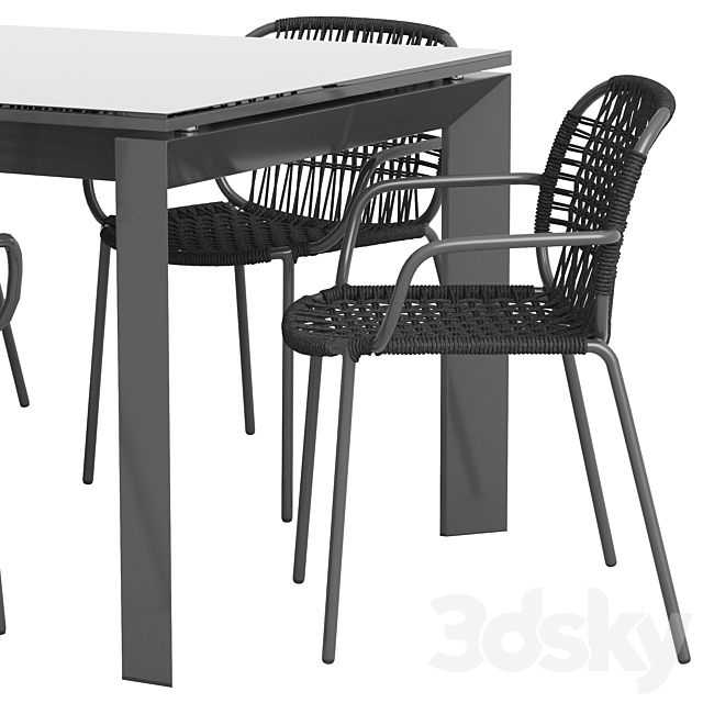 Coco Republic Houston Table and Botero Chair 3DSMax File - thumbnail 5