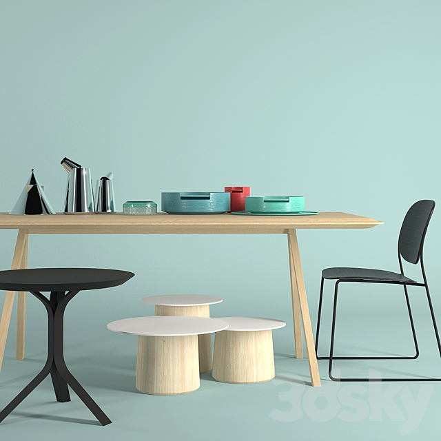 Collection of furniture decor + 3DS Max Model - thumbnail 2