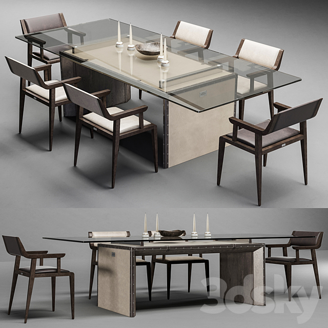 Compass Dining Table 3DSMax File - thumbnail 1