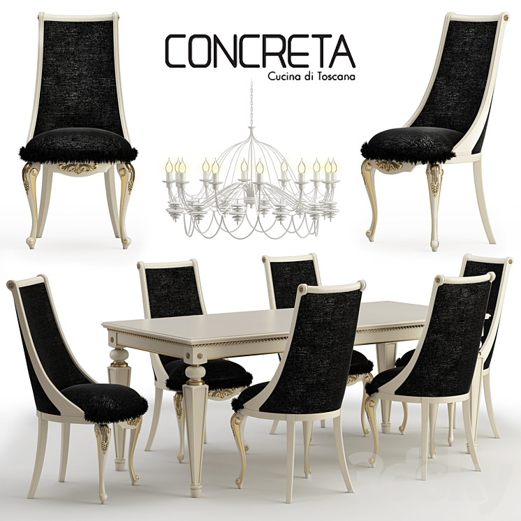 Concreta cucina Arrogance Impero dinner set 3DS Max - thumbnail 1