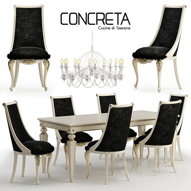 Concreta cucina. Arrogance Impero dinner set 3DSMax File - thumbnail 1