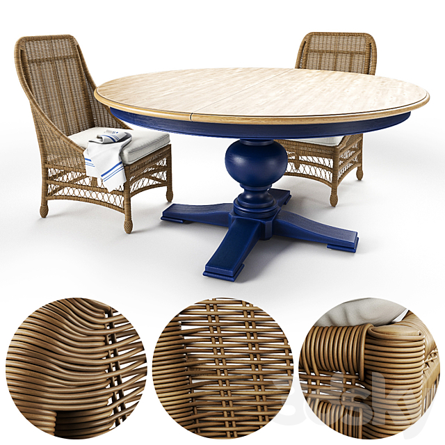 Cooper Round Dining Table 3DSMax File - thumbnail 1