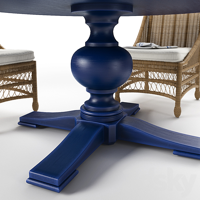 Cooper Round Dining Table 3DSMax File - thumbnail 2