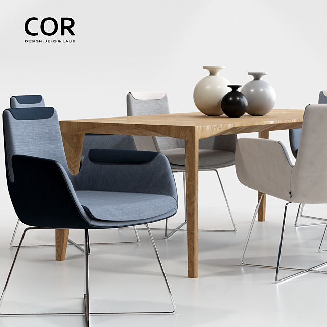 COR Cordia Stuhl and Delta Tisch Table 3DSMax File - thumbnail 2