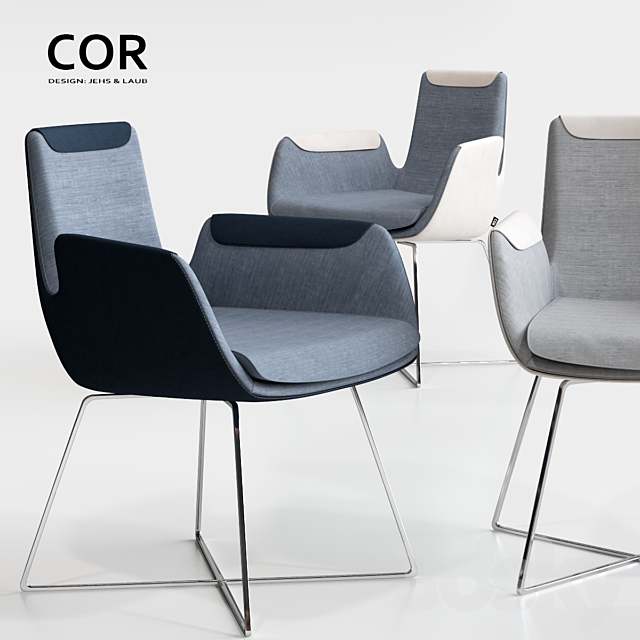 COR Cordia Stuhl and Delta Tisch Table 3DSMax File - thumbnail 3