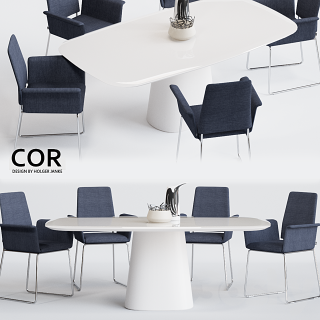 COR Fino Chair and Conic Table 3DSMax File - thumbnail 1