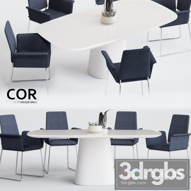 Cor Fino Table and Chair 3dsmax Download - thumbnail 1