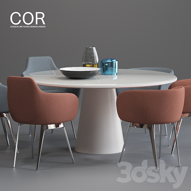 COR Roc chair and Conic Table 3DSMax File - thumbnail 1