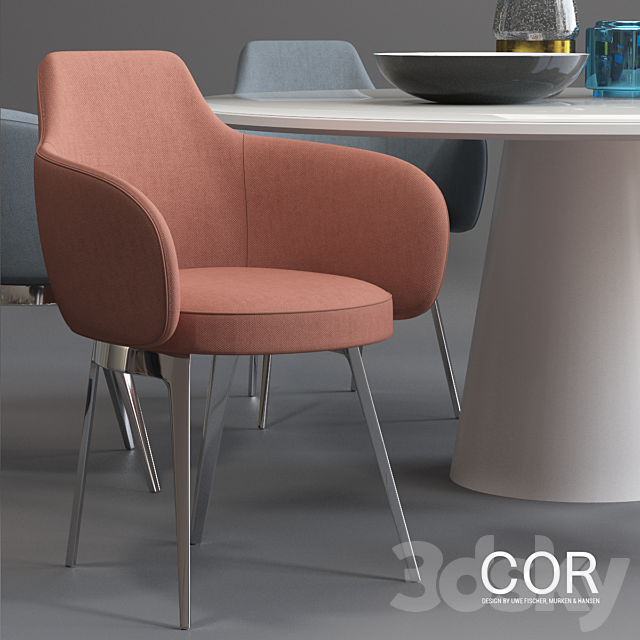 COR Roc chair and Conic Table 3DSMax File - thumbnail 2