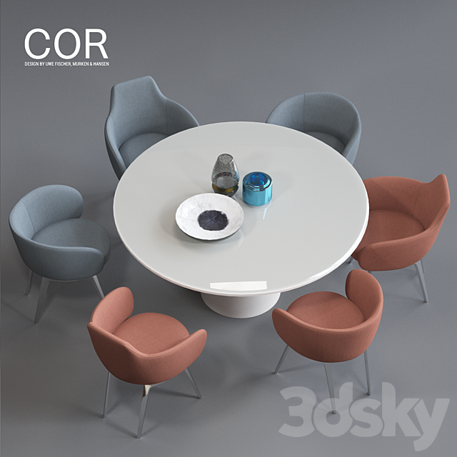 COR Roc chair and Conic Table 3DSMax File - thumbnail 3