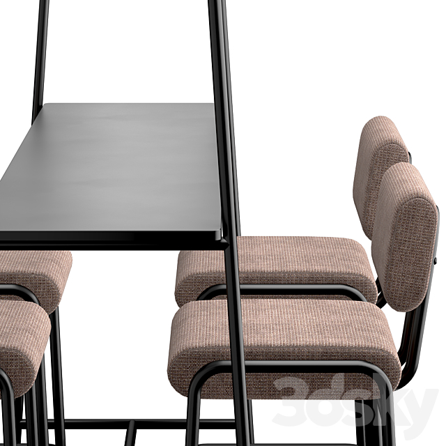 Cosmo Bar Stool and Table 2 3DSMax File - thumbnail 2