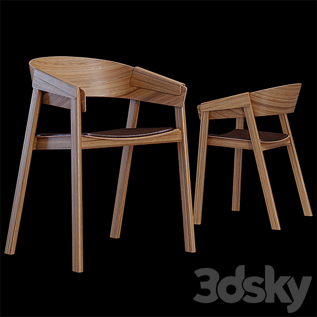 Cover chair Split table Muuto Design 3DS Max Model - thumbnail 2