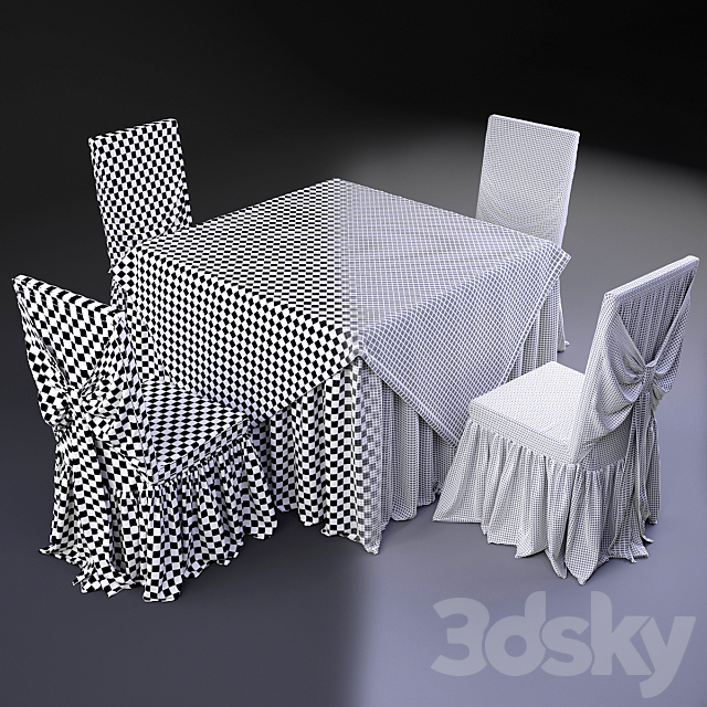 Cover for the table and chair 3ds Max - thumbnail 2